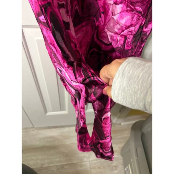 Cami NYC Agnes Pink Silk One Shoulder Asymmetrical Dress Size Large - Picture 4 of 7